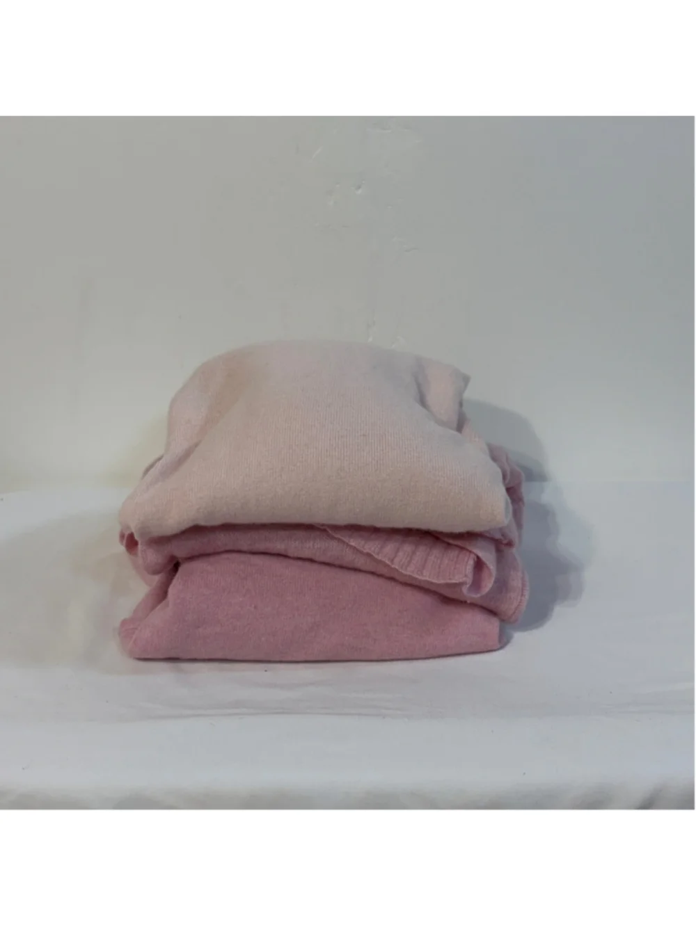 100% Cashmere Sweater Lot Of 3 Pink Cutter Fabric Approx 700g Craft Upcycle
